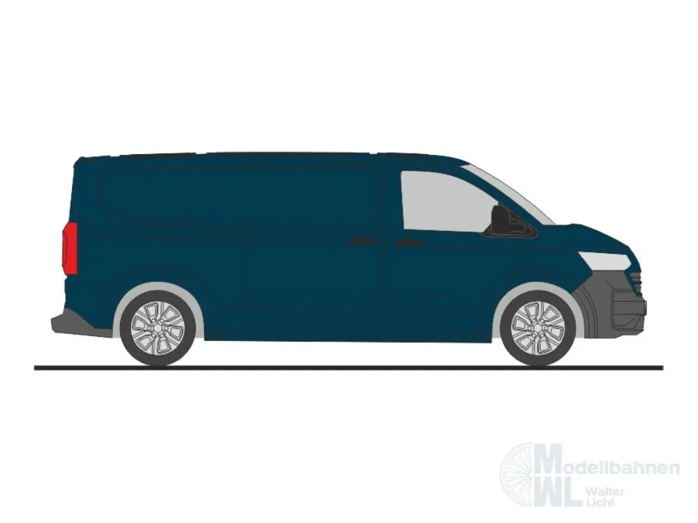 Rietze 11716 - Volkswagen Transporter T7 Kasten LR FD dark indigo blue H0 1:87