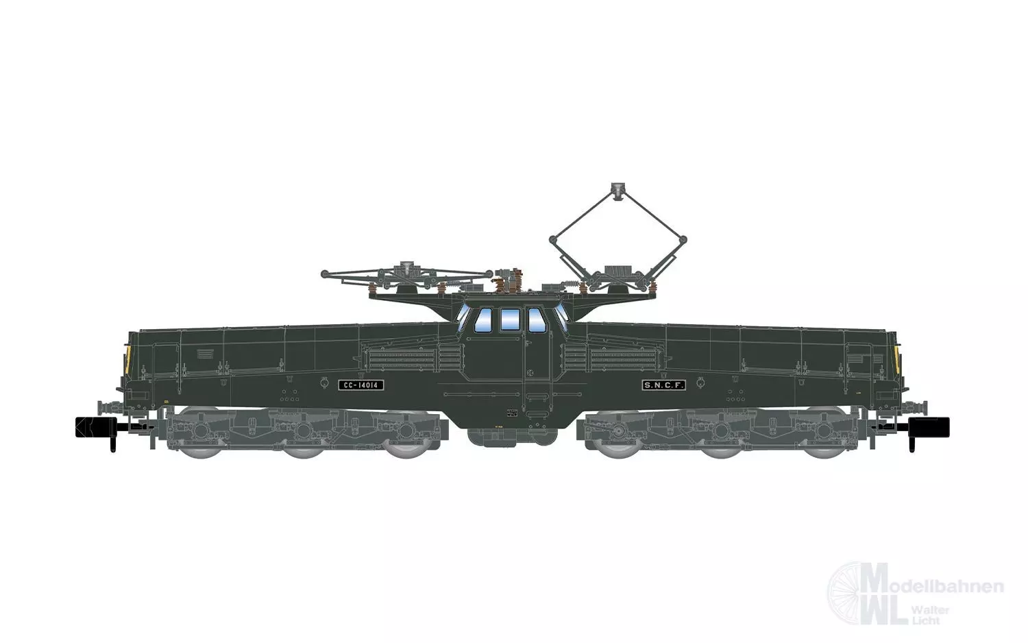 Arnold 2584S - E-Lok CC 14014 SNCF Ep.IV grün/gelb N 1:160 Sound