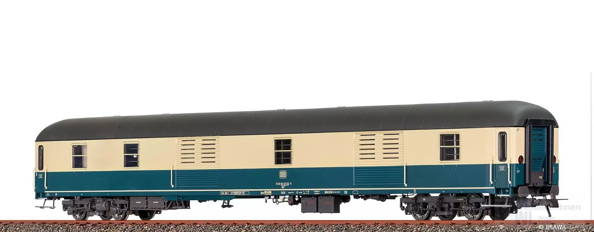 Brawa 58155 - Gepäckwagen DB Ep.IV DM902 H0/WS Basic+ LED
