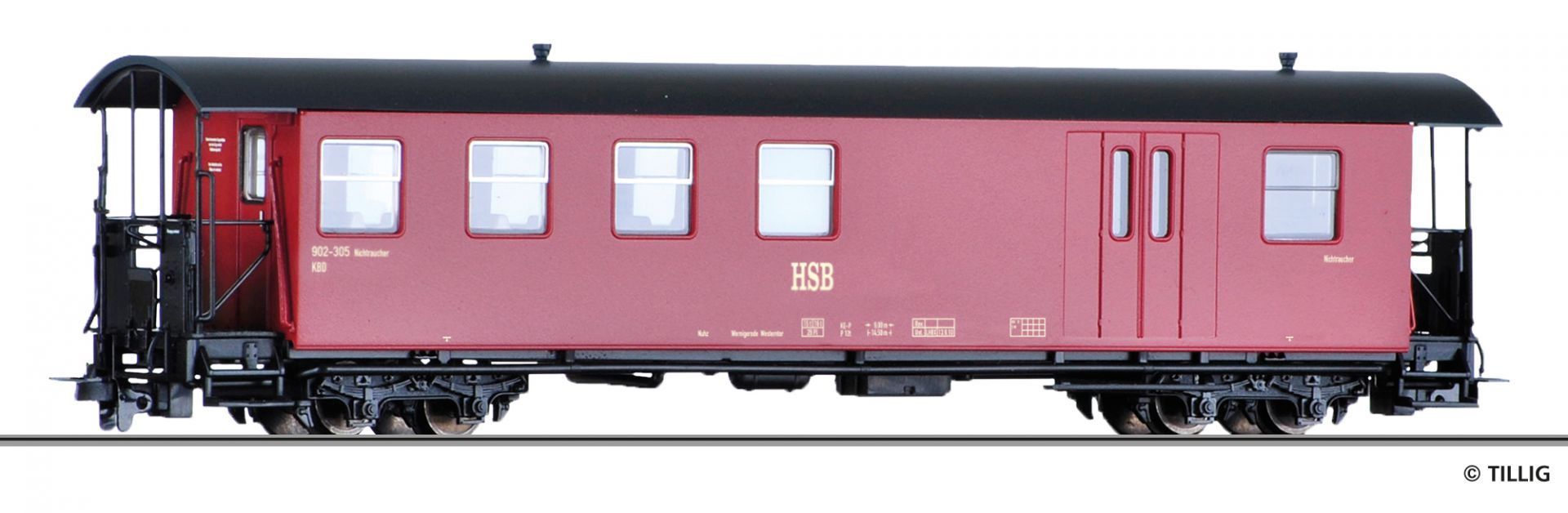 Tillig 03941 - Packwagen HSB Ep.V/VI KBD H0e