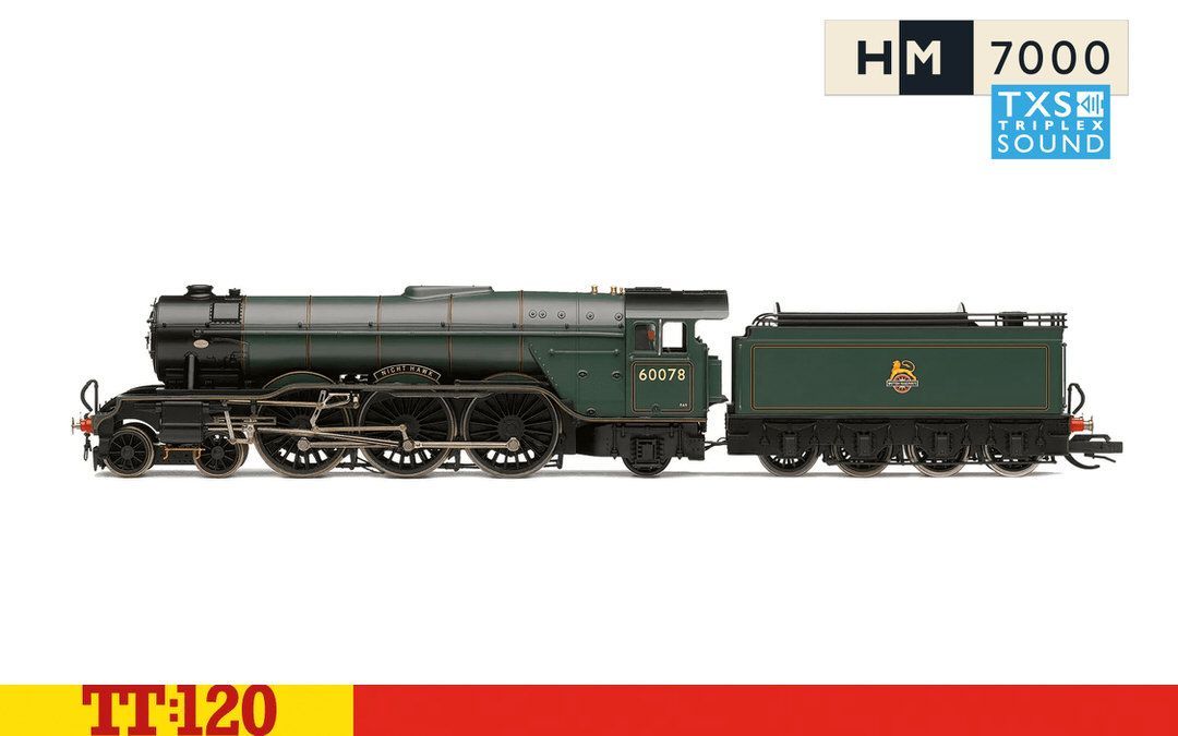HORNBY TT TT3005TXSM - Dampflok Class A3 4-6-2 60078 Night Hawk TT 1:120 Sound