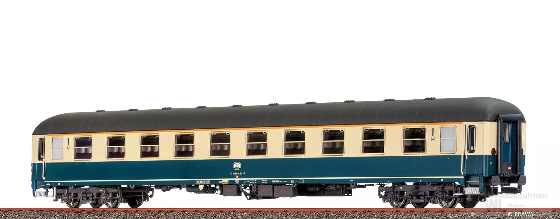 Brawa 58143 - Schnellzugwagen DB Ep.IV Am208 Ep.IV H0/WS Basic+ LED