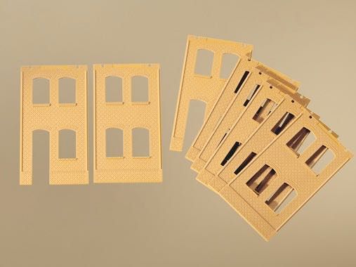 Auhagen 80606 - Wände 2323A und Wände 2323B gelb H0 1:87