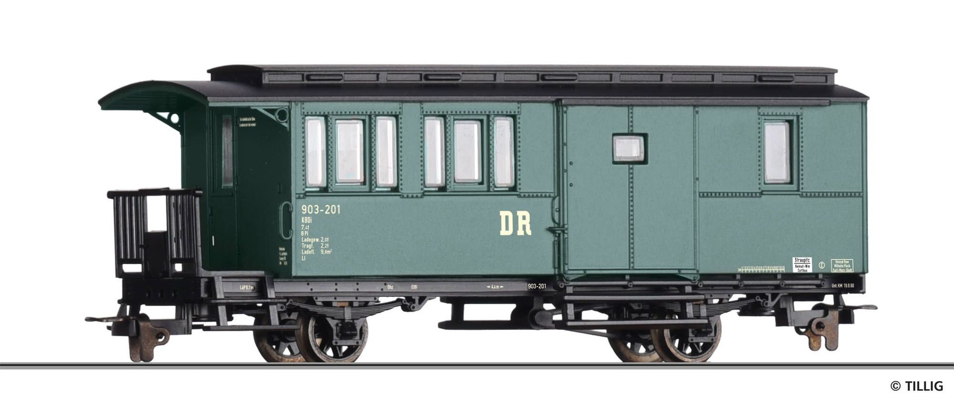 Tillig 13956 - Personenwagen mit Gepäckabteil DR Ep.III KBDi H0m Tillig 13956 - Personenwagen mit Gepäckabteil DR Ep.III KBDi H0m