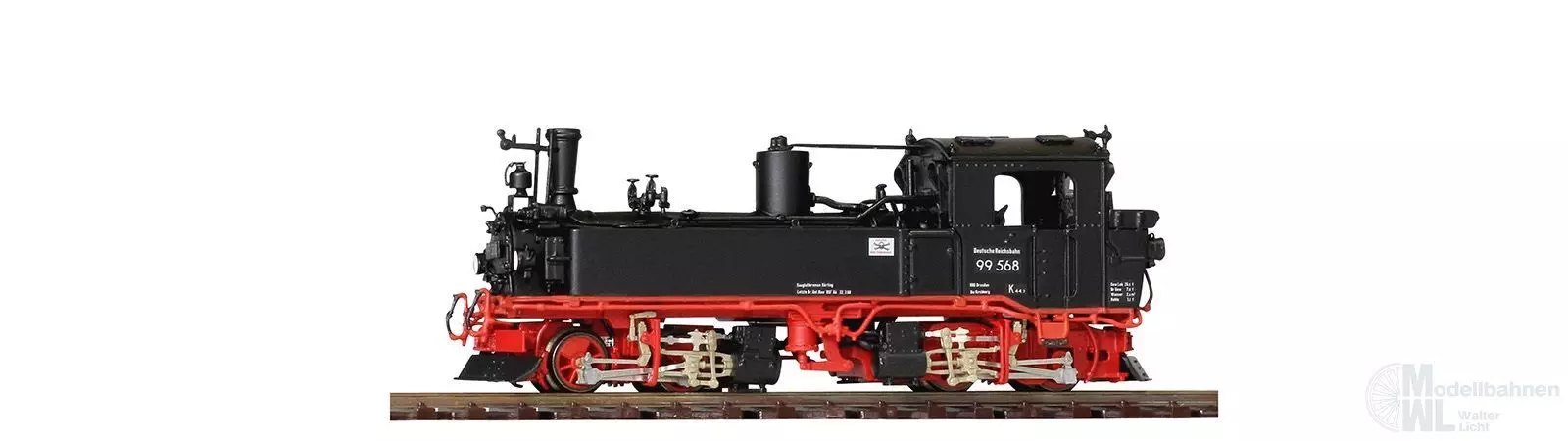 Bemo 1016868 - Dampflok BR 99 568 DR Ep.III-VI Fertigmodell H0e