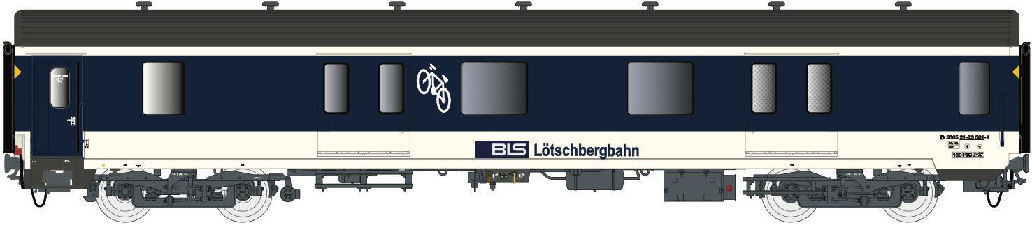 LS Models 37004AC - Gepäckwagen BLS Ep.V MC76 H0/WS
