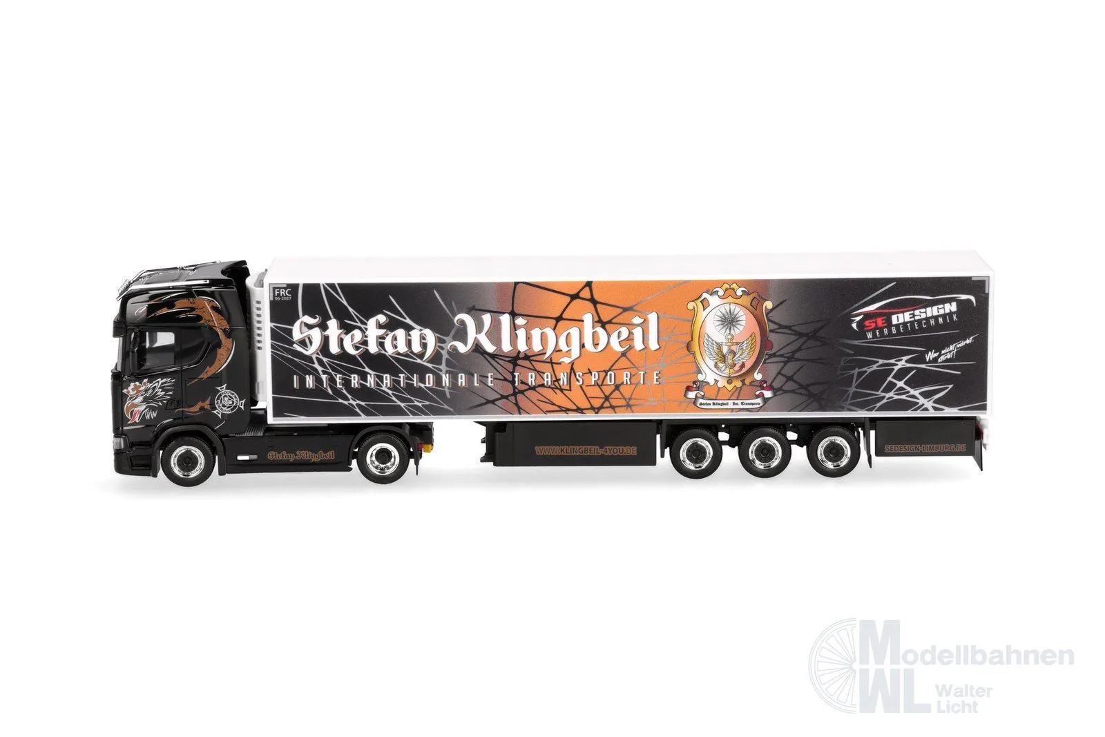 Herpa 321013 - Scania CS 20 HD Kühlkoffer-Sattelzug Klingbeil H0 1:87