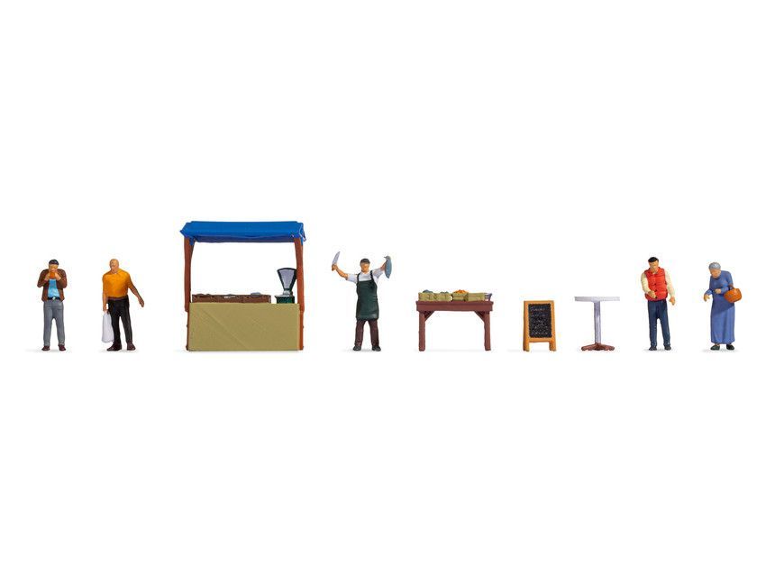 Noch 16228 - Figuren-Themenwelt Fischstand H0 1:87 Noch 16228 - Figuren-Themenwelt Fischstand H0 1:87
