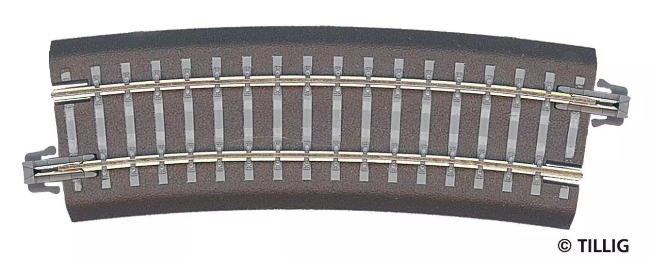Tillig 83707 - Bettungsgleis gebogen R22 R353 / 15° TT 1:120