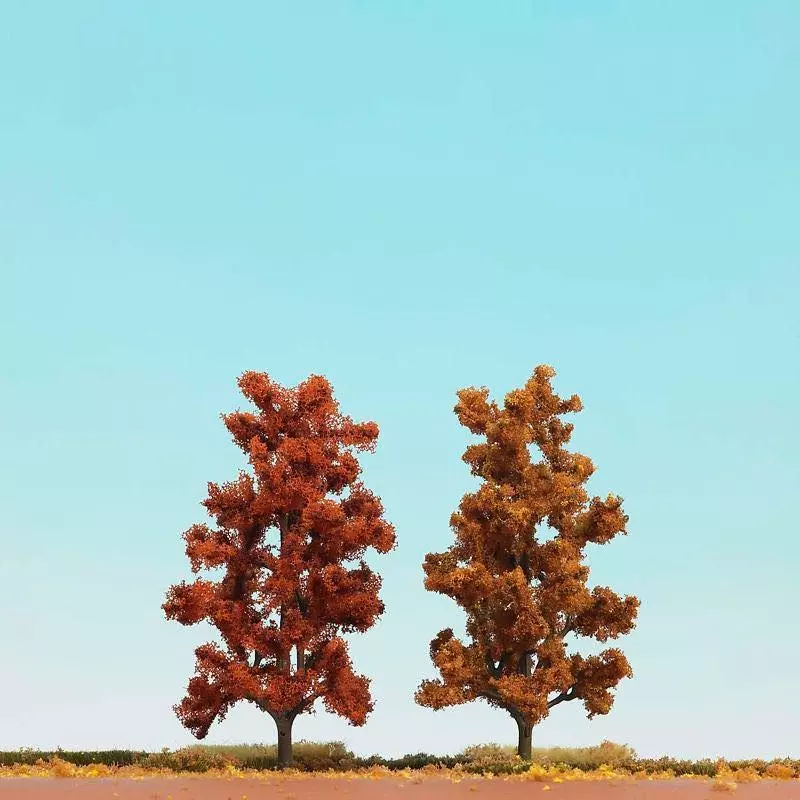 Busch 6755 - 2 Laubbäume 150 mm, herbstrot H0 1:87