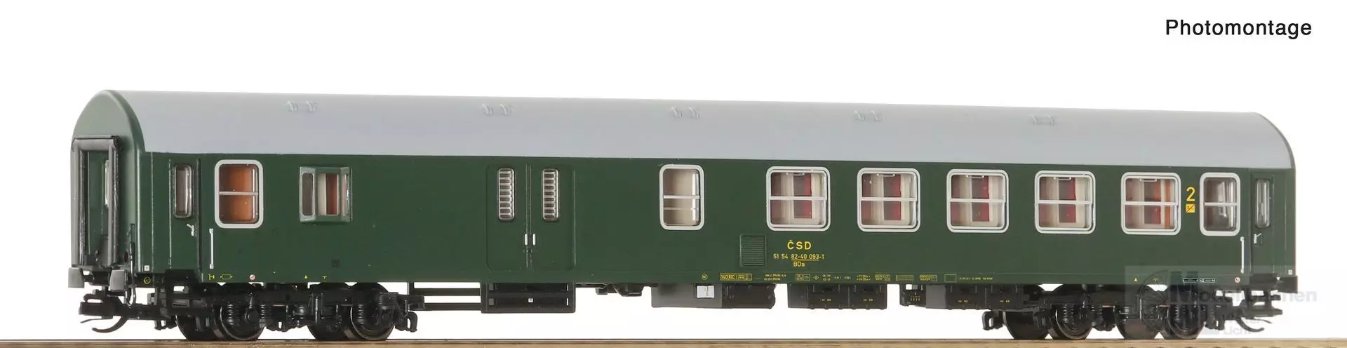Roco 6280042 - Personenwagen CSD 2.Kl./Gepäck Y/B 70 TT 1:120