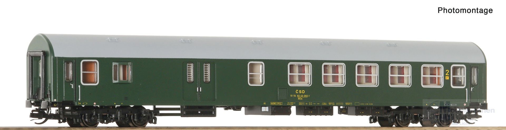Roco 6280042 - Personenwagen CSD 2.Kl./Gepäck Y/B 70 TT 1:120