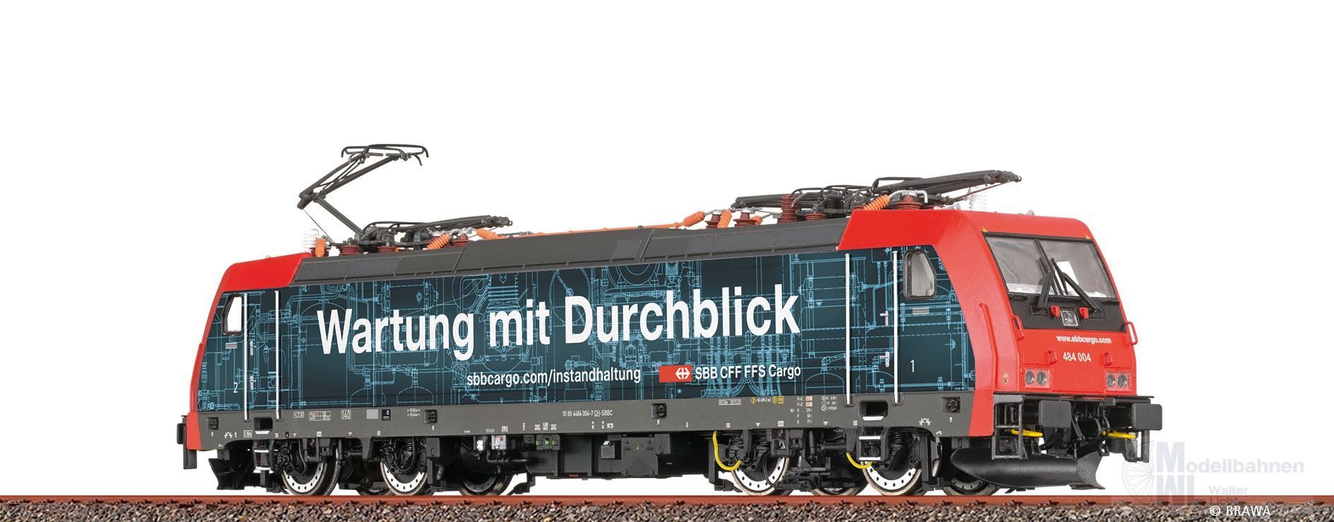 Brawa 43855 - E-Lok BR 484 004-7 SBB Ep.VI H0/GL Sound
