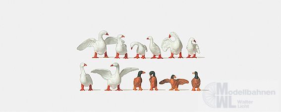 Merten Figuren 210724 - Gänse und Enten an Land H0 1:87