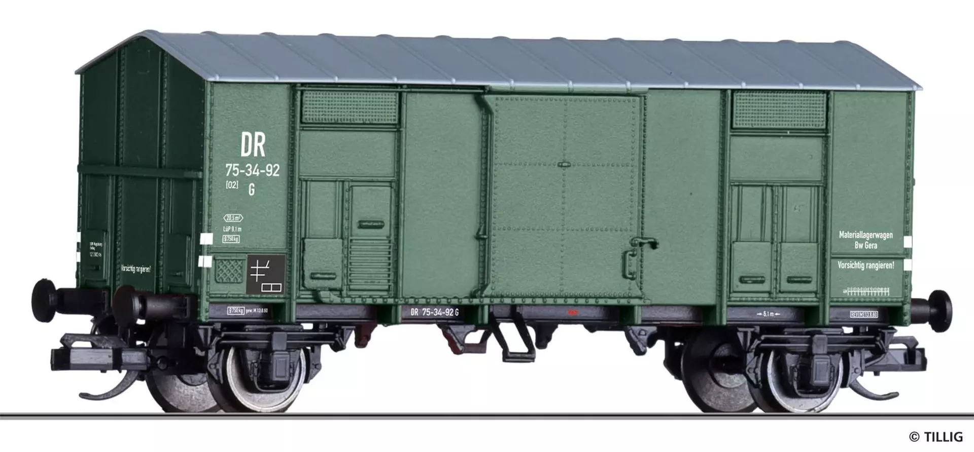 Tillig 14889 - Materialwagen DR Ep.III TT 1:120