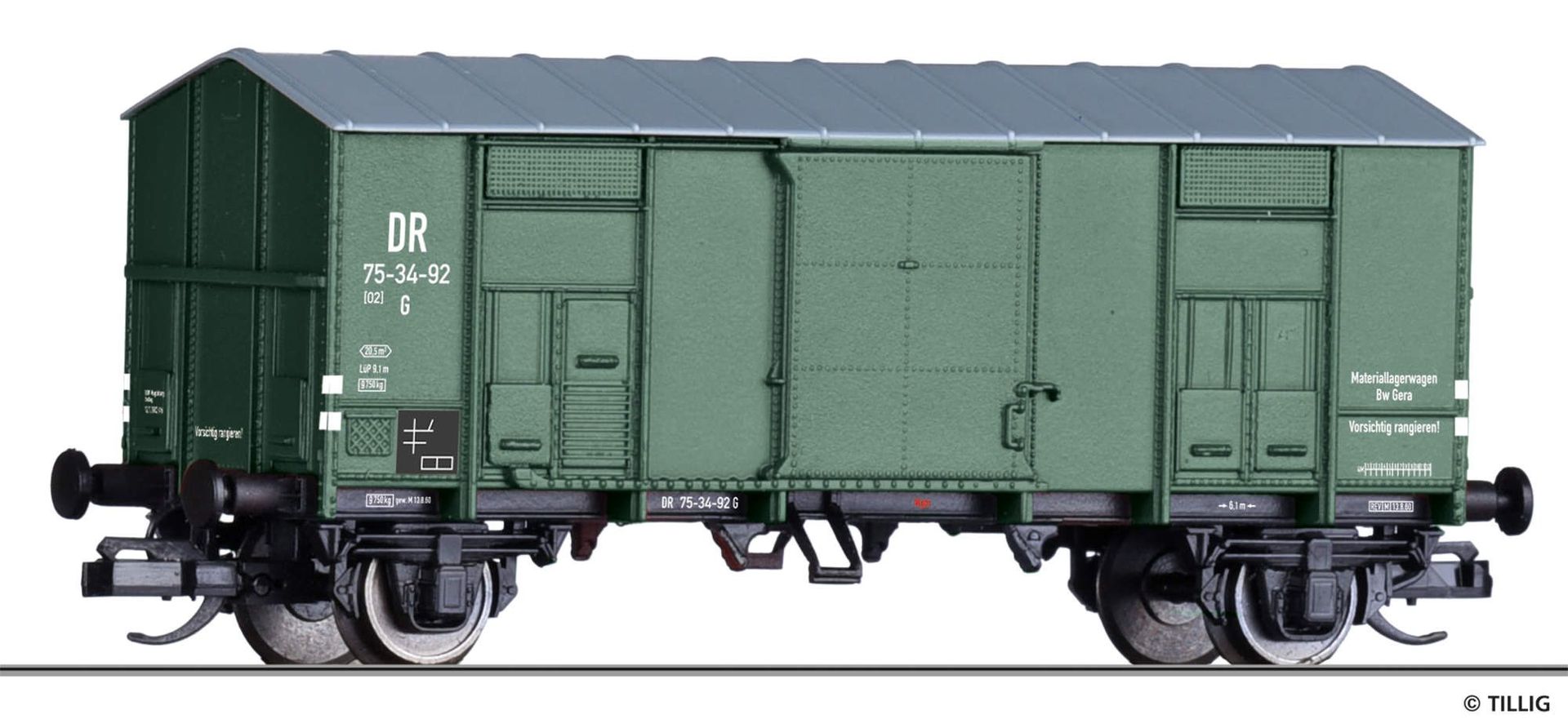 Tillig 14889 - Materialwagen DR Ep.III TT 1:120