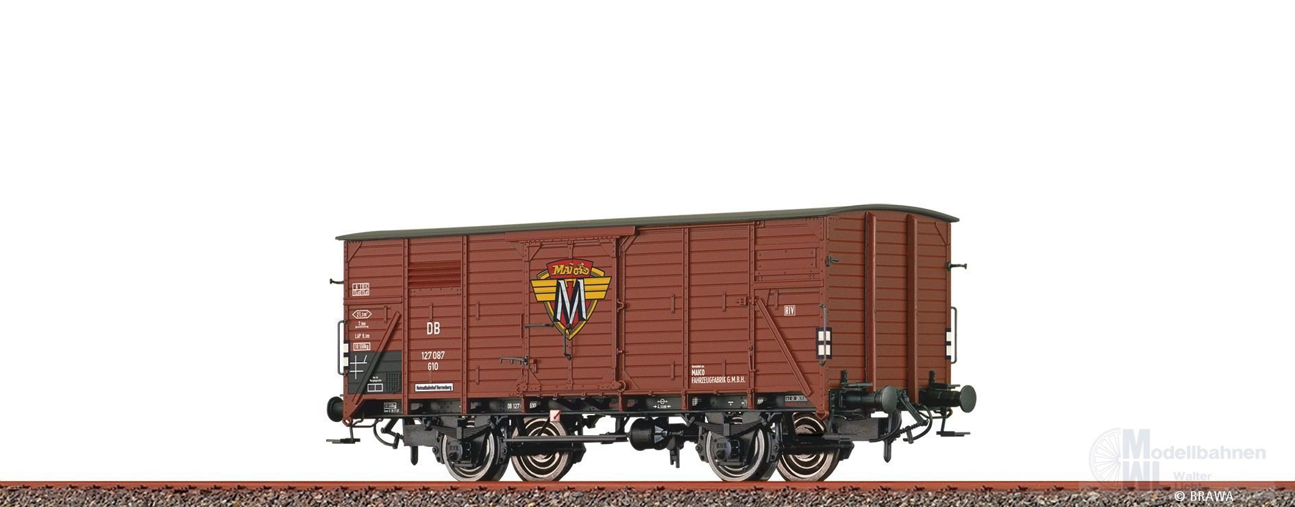 Brawa 50959 - Güterwagen ged. DB Ep.III Maico G10 H0/GL