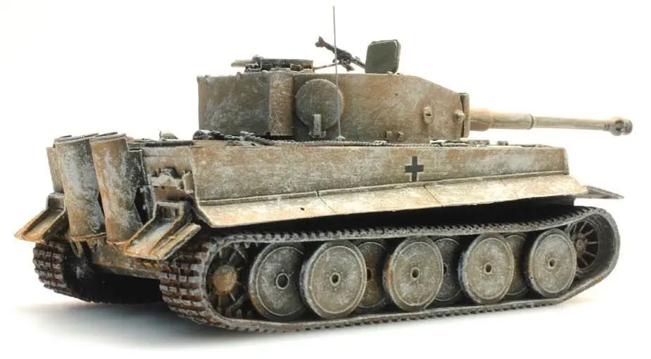 ARTITEC b.v. 387.102-WY - Panzer Tiger I 1943 gelb-Wintertarnung Deutsche Wehrmacht H0 1:87