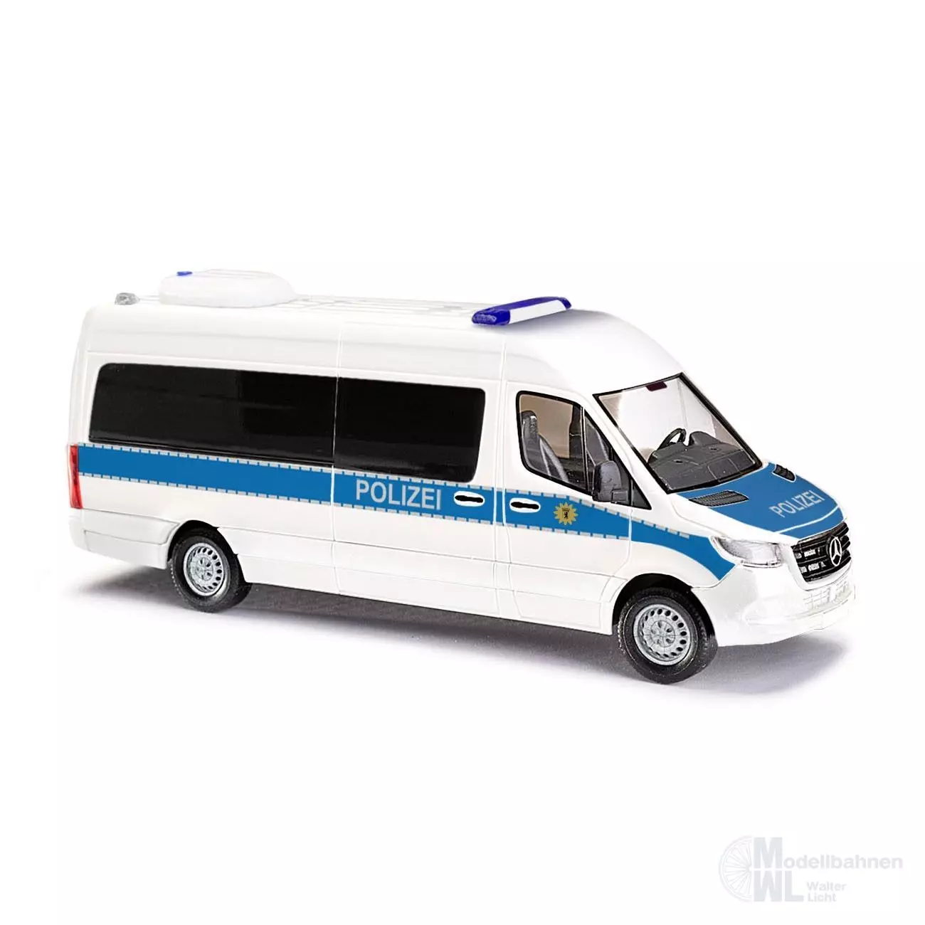 Busch 52638 - Mercedes-Benz Sprinter lang Polizei Berlin MKW Baujahr 2018 H0 1:87