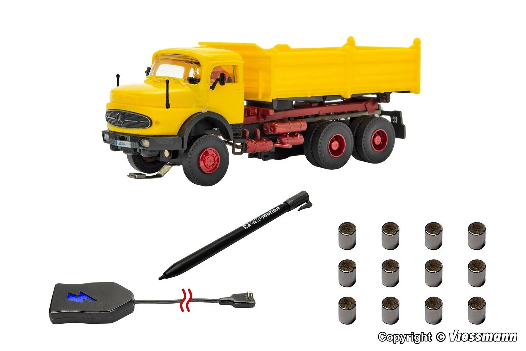 Viessmann 8003 - CarMotion Basis Startset Mercedes-Benz Rundhauber Muldenkipper H0 1:87