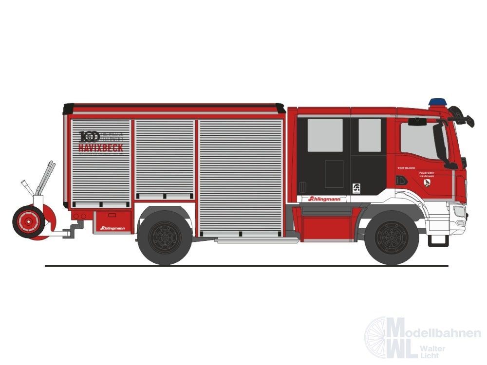 Rietze 72976 - Schlingmann Varus MAN HLF FW Havixbeck H0 1:87