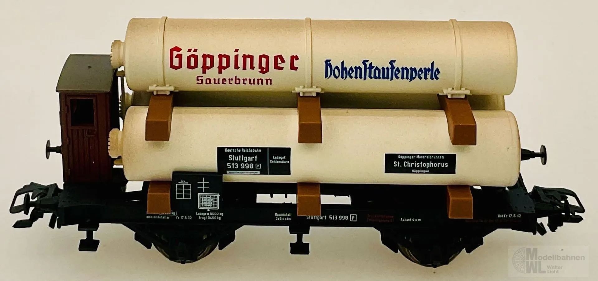 Märklin 45086 - MÄRKLIN - Gas-Kesselwagen DRG Ep.II Göppinger Mineralbrunnen H0/WS