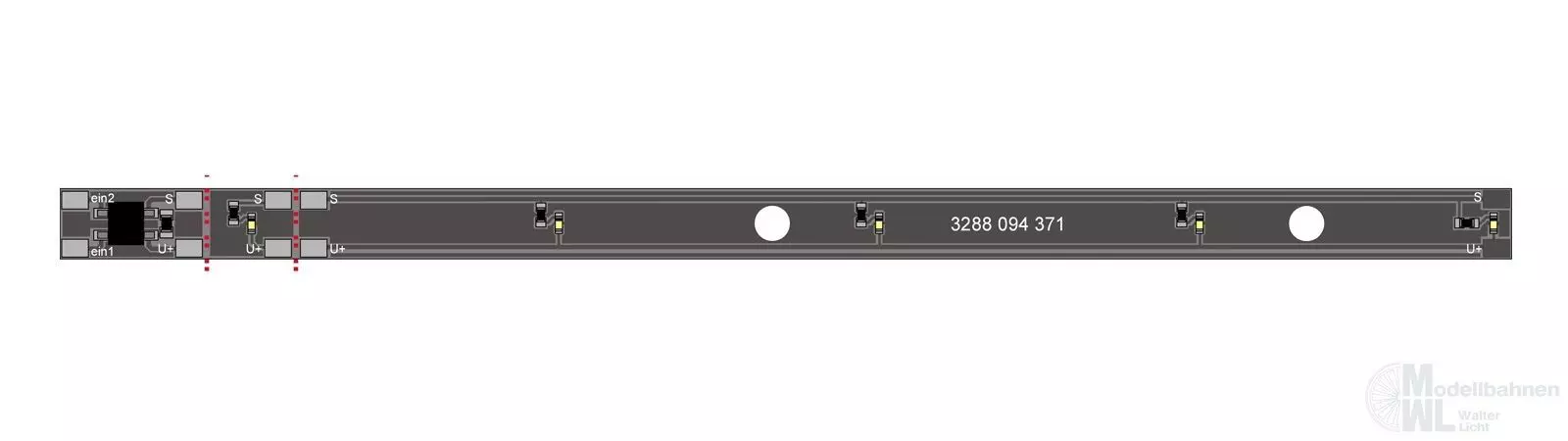 Bemo 6541630 - Innenbeleuchtung LED 3288/3588/3688 Steuerwagen H0