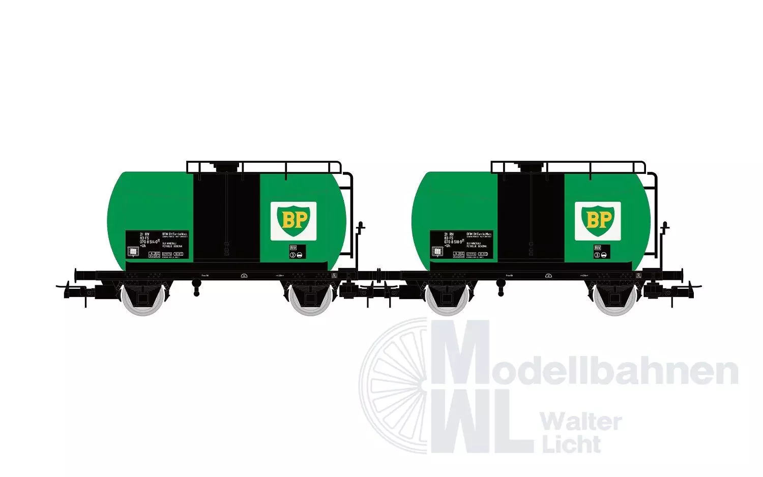 Rivarossi 6567 - Kesselwagen Set FS Ep.IV 2.tlg BP H0/GL