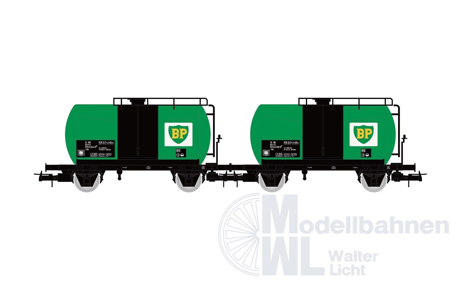 Rivarossi 6567 - Kesselwagen Set FS Ep.IV 2.tlg BP H0/GL