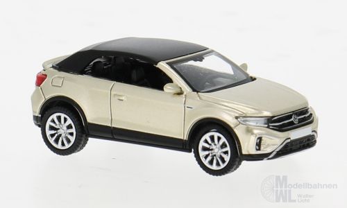 PCX-Models 870602 - VW T-Roc Cabriolet geschlossen metallic-beige 2022 H0 1:87
