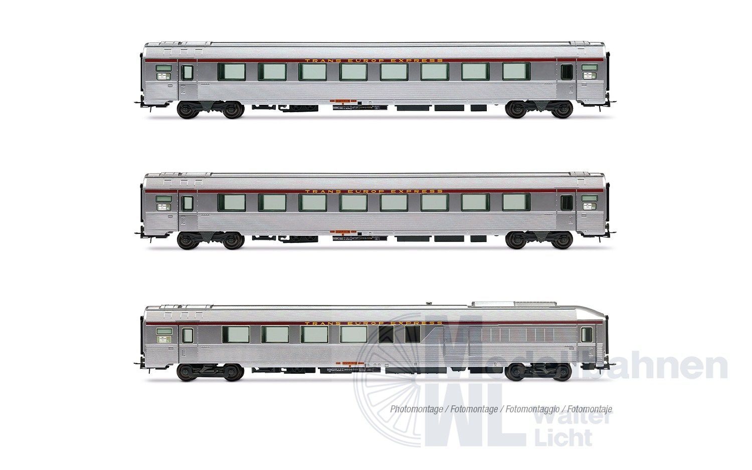 Jouef 4206HM - Personenwagen Set SNCF Ep.IV TEE Mistral 69 3.tlg. Jules Verne H0/GL Digi Jouef 4206HM - Personenwagen Set SNCF Ep.IV TEE Mistral 69 3.tlg. Jules Verne H0/GL Digi