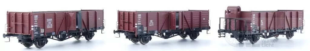 Exact Train 20151 - Güterwagen Set offen DB Ep.III Villach 3.tlg. H0/GL