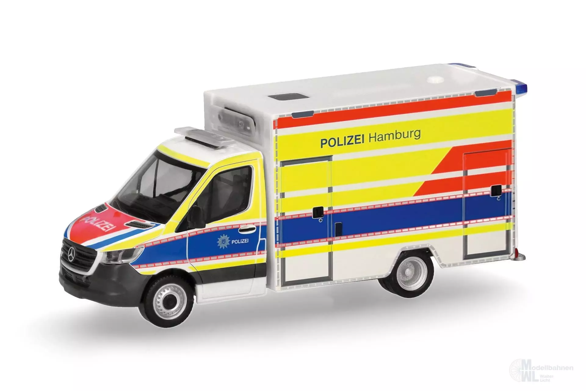 Herpa 099332 - Mercedes-Benz Sprinter 18 RTW Polizei HH H0 1:87