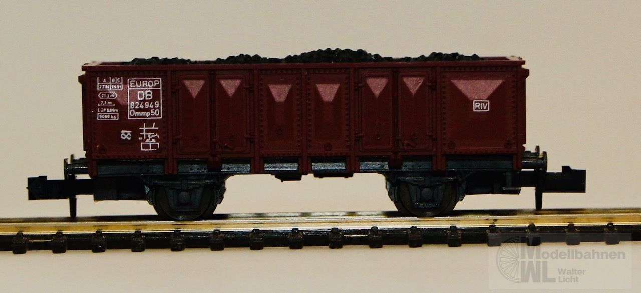 Roco 02317A - ROCO - Güterwagen offen DB Omms mit Kohleladung N 1:160