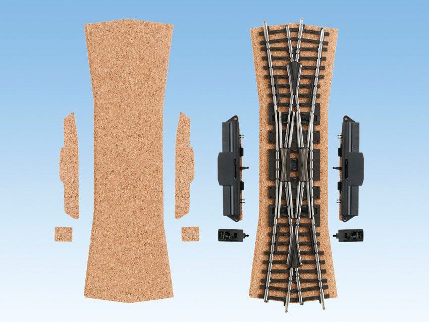 Noch 50426 - Kork-Formteil Kreuzungsweiche H0 1:87