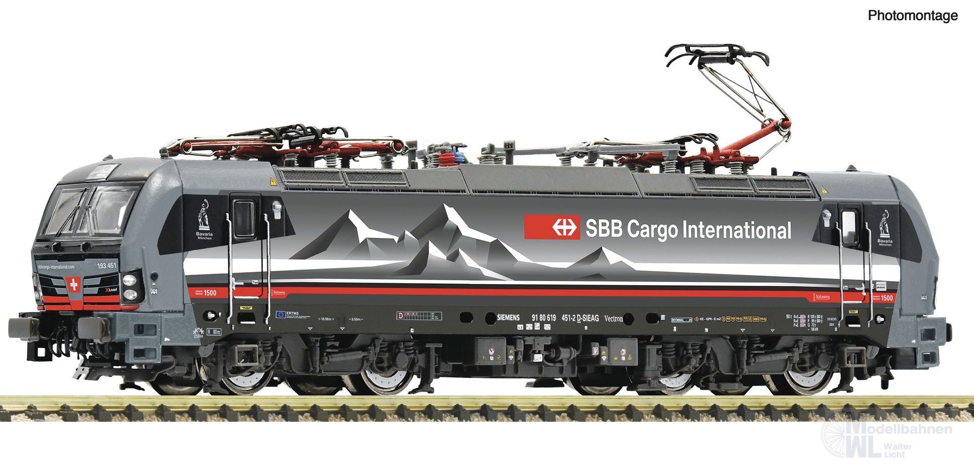 Fleischmann 7560048 - E-Lok BR 193 451-2 SBB Ep.VI N 1:160 Fleischmann 7560048 - E-Lok BR 193 451-2 SBB Ep.VI N 1:160