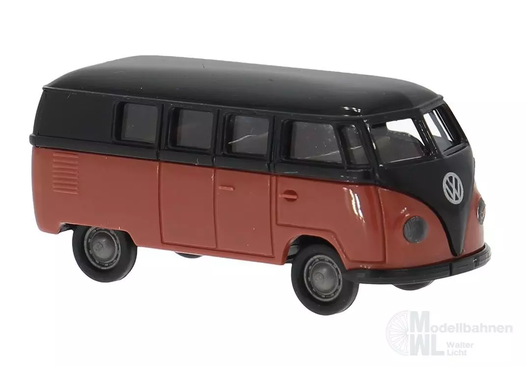 Brekina 31035 - VW T1a Kombi in schwarz/rot H0 1:87