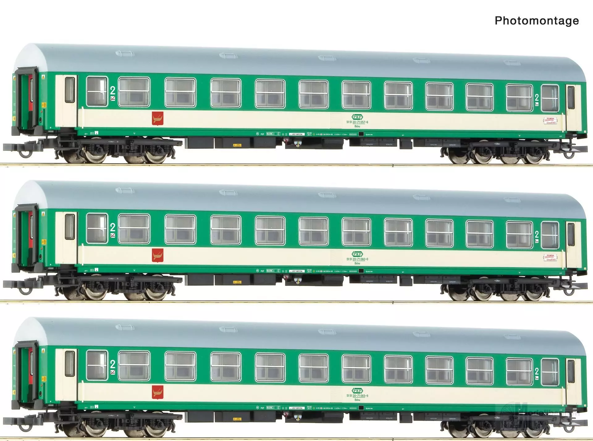 Roco 6200229 - Personenwagen Set PKP Ep.V 3.tlg. Telimena H0/GL