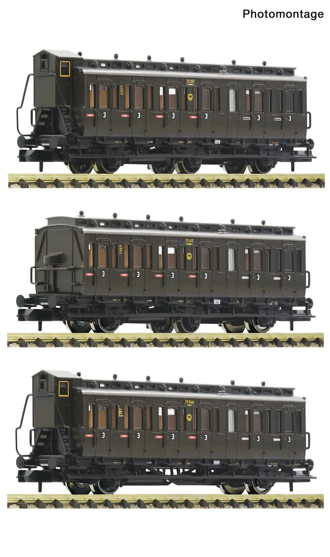 Fleischmann 6260128 - Abteilwagen Set DRG Ep.II 3.tlg. N 1:160