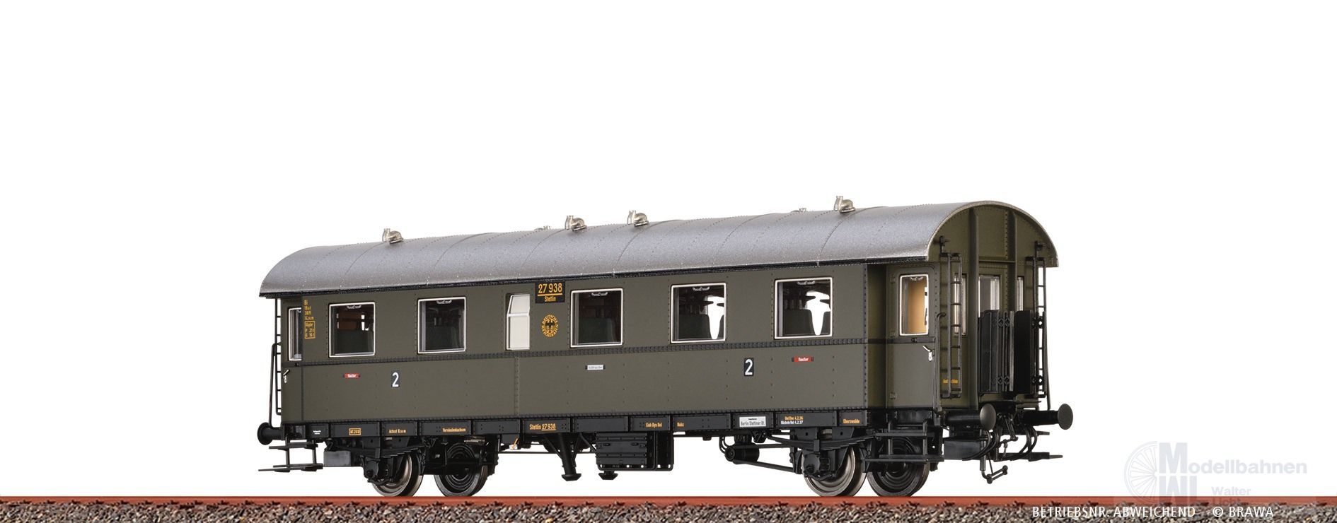 Brawa 46789 - Einheits-Durchgangswagen DRG Ep.II Bi-29 H0/GL Brawa 46789 - Einheits-Durchgangswagen DRG Ep.II Bi-29 H0/GL