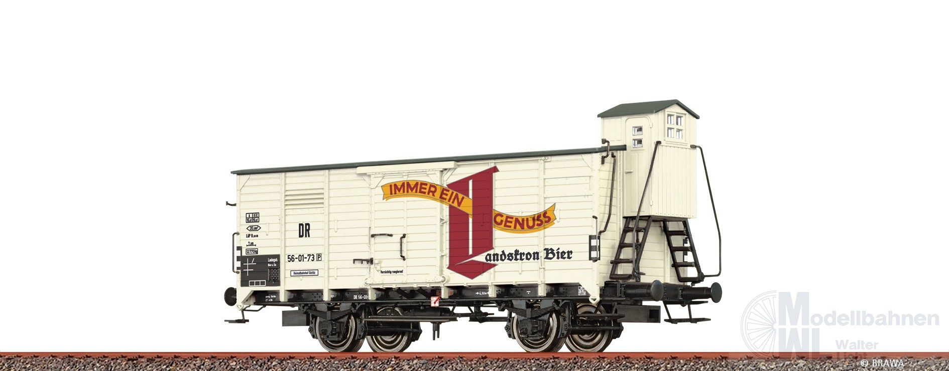 Brawa 50970 - Güterwagen ged. DR Ep.III Landskron Brauerei G10 H0/GL Brawa 50970 - Güterwagen ged. DR Ep.III Landskron Brauerei G10 H0/GL