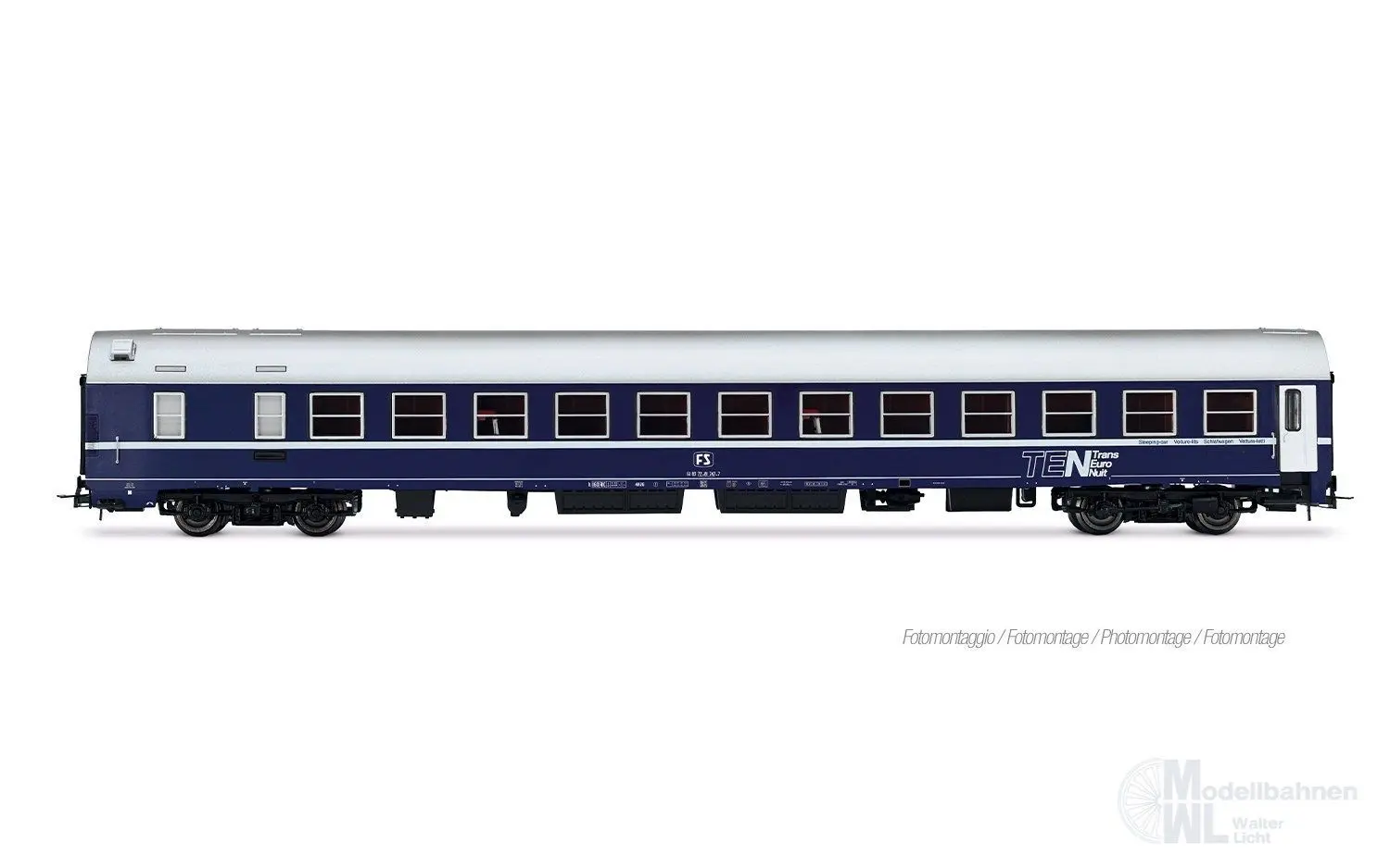 Rivarossi 4411 - Personenwagen Set FS Ep.IV Rom-Wien 3.tlg. Set 2 H0/GL