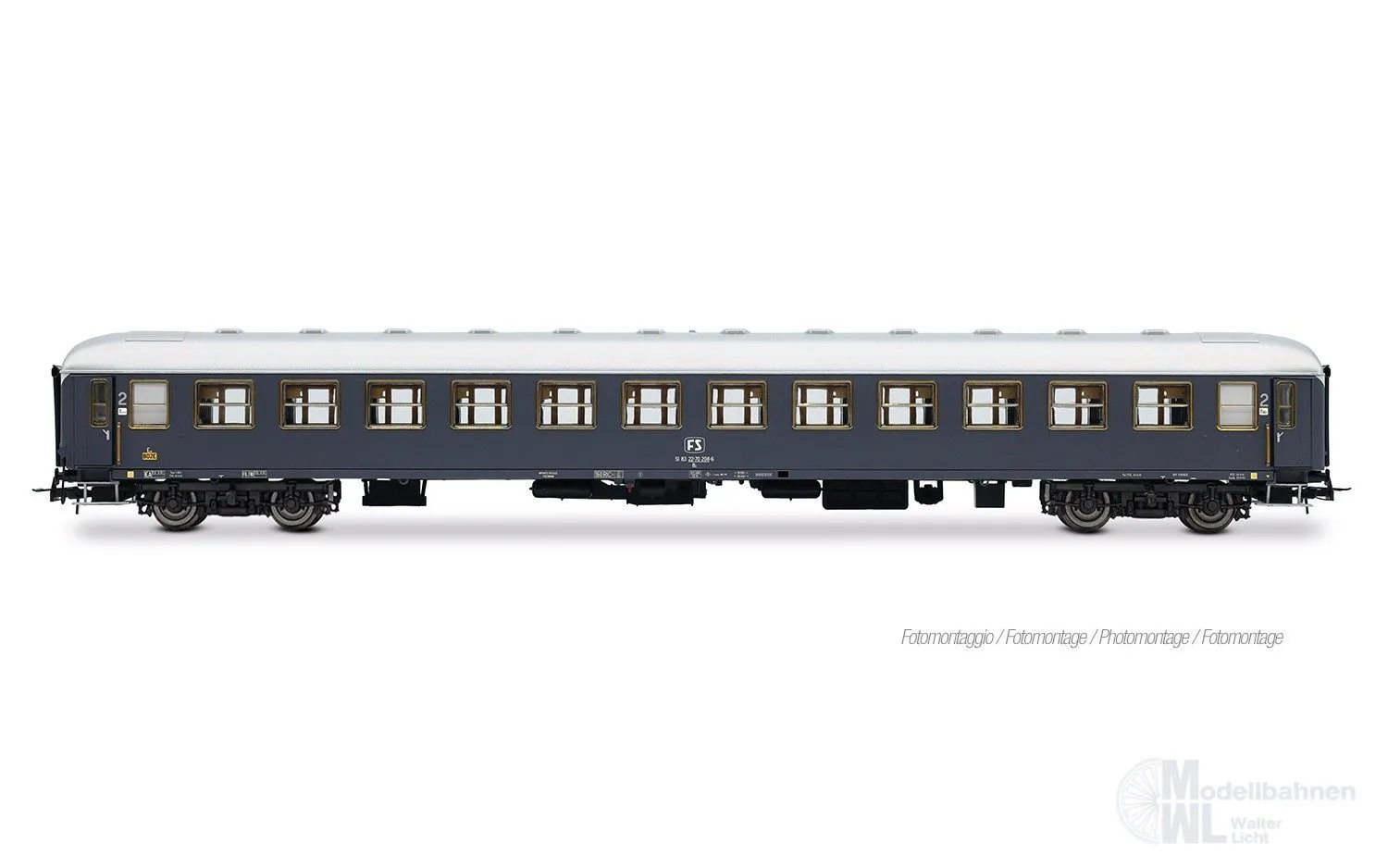 Rivarossi 4411 - Personenwagen Set FS Ep.IV Rom-Wien 3.tlg. Set 2 H0/GL