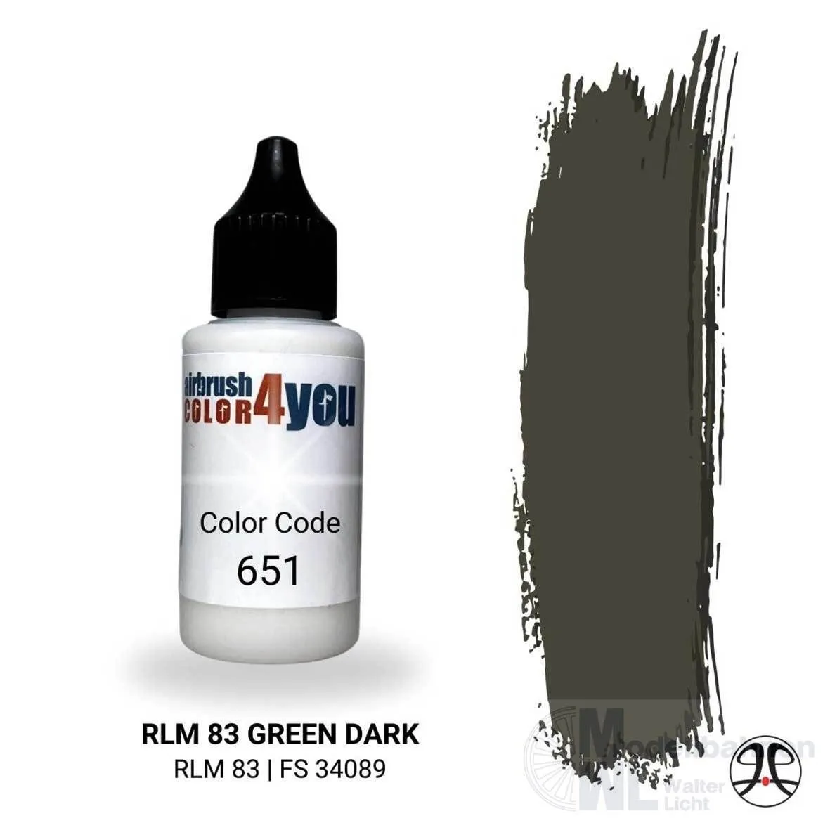Busch 961000651 - Acrylfarbe RLM Dunkelgrün 30ml