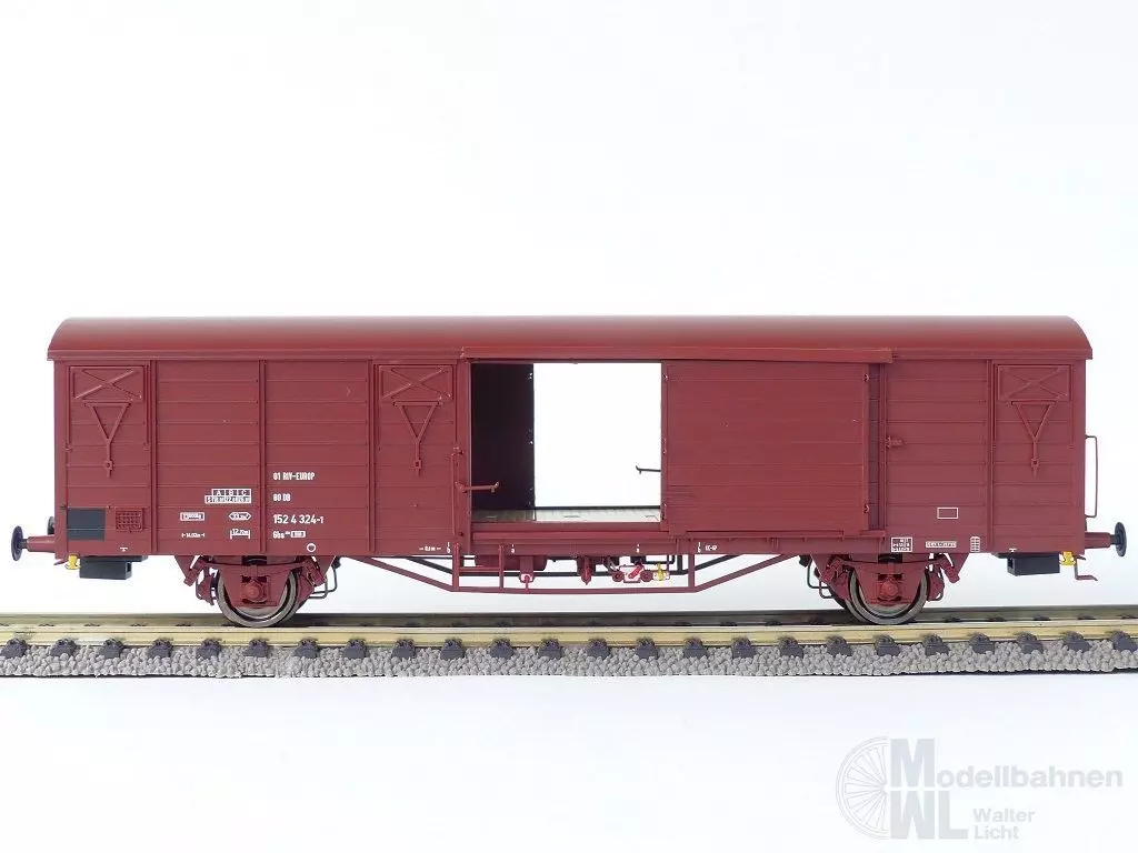 Exact Train 20708 - Güterwagen gedeckt DB Ep.V Gbs 258 EUROP Tür ohne Verstärkung H0/GL