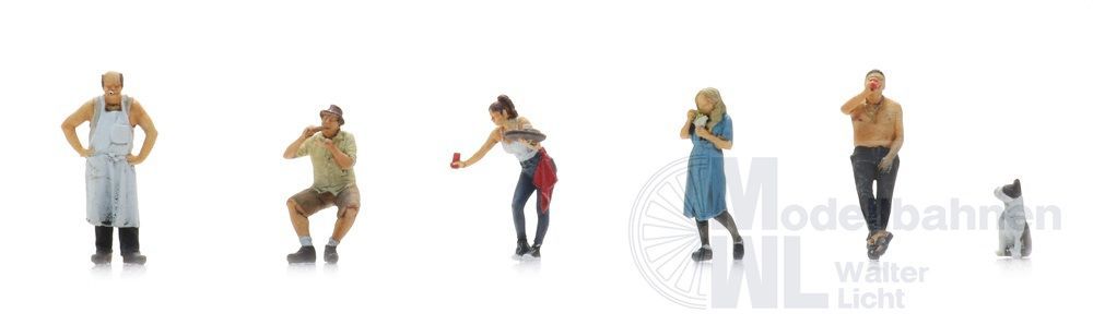 ARTITEC b.v. 5870100 - Pommes Bude Figuren (6x) H0 1:87