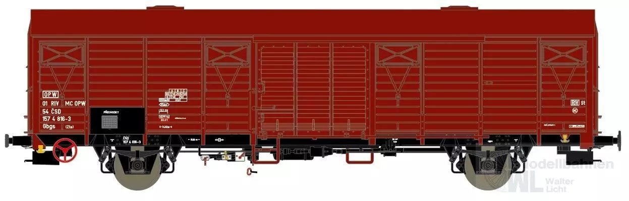 Exact Train 23041 - Güterwagen Set CSD Ep.IV 2.tlg. Gbgs/Zts Güterwagen H0/GL