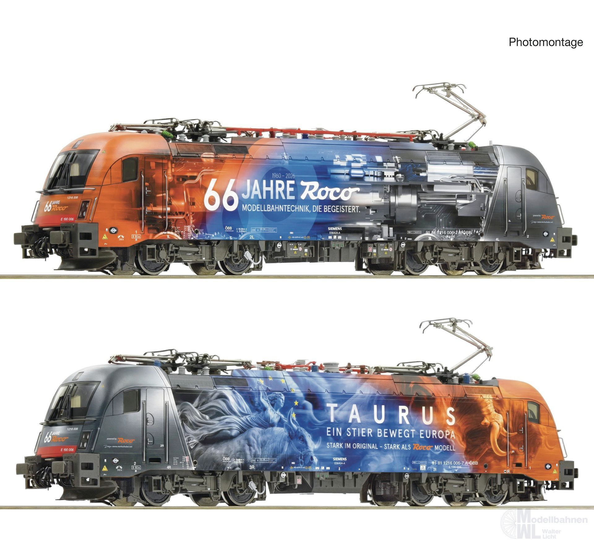 Roco 7520103 - E-Lok BR 1216 006-7 ÖBB Ep.VI 66 Jahre Roco H0/WS Sound