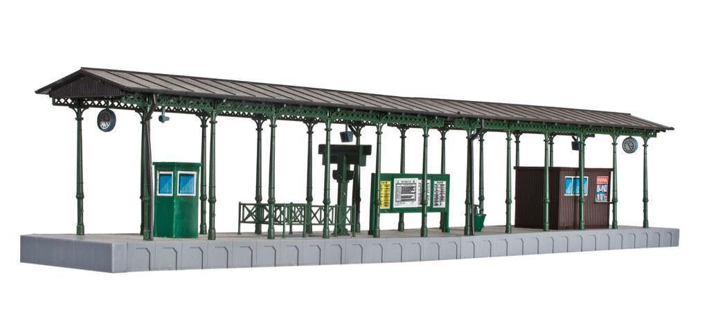 Kibri 39564 - Bahnsteig Zell an der Mosel mit LED-Beleuchtung H0 1:87