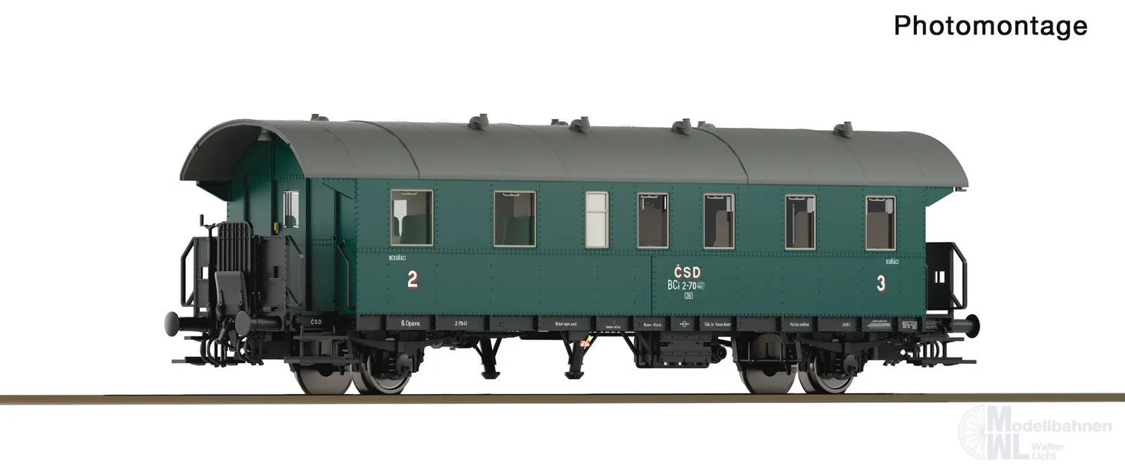 Roco 6280074 - Personenwagen Donnerbüchse CSD Ep.III 2./3.Kl. BCi TT 1:120